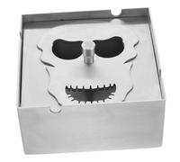 FUTUREORYY Halloween Skull Ashtray with Rotating Lid, Creative Stainless Steel Smokeless Ashtrays Smoking Ash Tray for Home Office and Outdoor Use