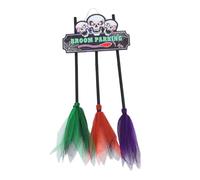 FUTUREORYY Halloween Witch Broom Parking Sign with Wooden Broomstick Easy Assembly Porch Wall Hanging Decoration for Front Door Indoor Outdoor Halloween Hanging Decor