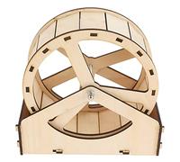 FUTUREORYY Hamster Wooden Running Wheel Quiet Exercise for Small Animals for Mice and Dwarf Hamsters Promotes Activity and Mental Health Joyful Living Environment