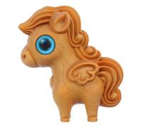 FUTUREORYY Hand Carved Wooden Horse Sculpture Chinese Zodiac Mascot Compact Figurine for Spring Festival Home Office Decor Inspirational Energy Success Ornament