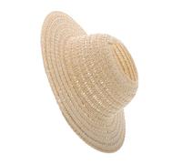 FUTUREORYY Hand Knitted Miniature Straw Hat for Dolls Hollow Top Nylon Craft Accessory Comfortable Fit with Practical UV Sun Protection for Dollhouse Dress Up and DIY Crafts
