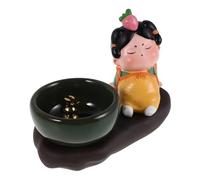 FUTUREORYY Handmade Ceramic Incense Sticks Holder Vintage Dynasty Lady Burner for Meditation Yoga and Home Decor Compatible with Multiple Incense Styles Artisan Craftsmanship for Tearoom and