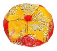 FUTUREORYY Handmade Embroidered Tibetan Singing Bowl Pillow Buddha Sound Bowl Cushion Pad Meditation Mat Prevents Slipping and Knocking for Buddhist Supplies