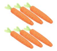 FUTUREORYY Handmade Hemp Rope Carrot Cat Toys 6Pcs Cat Scratch Toys for Kittens Interactive Teething Playthings Sturdy and Fun