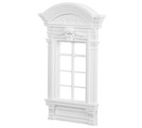 FUTUREORYY Handmade Miniature Dollhouse Window Model European Style Plastic Frame for DIY Craft Supplies Creative Educational Home Decor for Collectors and Dollhouse Renovation