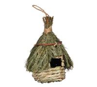 FUTUREORYY Handwoven Seagrass Bird Nest Hanging House for Outdoor Garden Decoration Natural Woven Parrot Nest Breeding Cave Easy to Install Birdhouse for Courtyard Balcony Windowsill