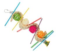 FUTUREORYY Hanging Parrot Bird Foraging Lightweight Wooden Chewing Plaything for Parakeet Cockatiel Cage Fun and Attention Grabbing Shredding Activity
