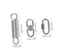 FUTUREORYY Heavy Duty Hammock Chair Spring Set with Metal Swing Suspension Kit for Porch Outdoor Relaxation Stainless Steel Hanging Spring Accessory for Swing Chairs and Sandbags