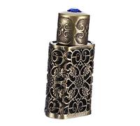 FUTUREORYY Hollow Flower Engraved Essential Oil Spray Bottle Vintage Metal Liquid Storage Container for Travel Leak Perfume Atomizer with Antique