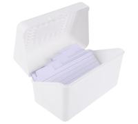 FUTUREORYY Index Cards and Word Memorization 50pcs White Lined for Studying and Note Taking with Storage Box, Easy Carrying Paper Flashcards for Learning Environments