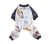 FUTUREORYY Indoor Dog Pajamas for Dogs Soft Cotton Onesie Four Legs Comfortable Pet Sleepwear for Cold Days Adorable Striped Design for Home and Special Occasions