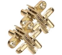 FUTUREORYY Invisible Flat Zinc Alloy Cabinet Hinges 2Pcs Ultra-Thin Concealed Cross Hinges for Heavy Duty Wood Doors