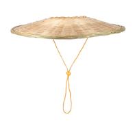 FUTUREORYY Japanese Conical Bamboo Samurai Straw Hat Outdoor Costume Accessory for Ninja Cosplay Asian Rice Farmer Role Play Sun Protection for Halloween Party and Educational Dress Up