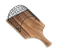 FUTUREORYY Japanese Style Wall Mounted Flower Basket Wood and Iron Hanging Planter for Garden Balcony Patio Fence Space Saving Vertical Wall Basket for Succulents and Climbing Flowers Outdoor