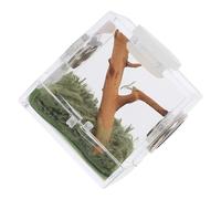 FUTUREORYY Jumping Spider Breeding Box Acrylic Terrarium Enclosure Tank Feeder Box for Reptile Breeding Snail Terrarium Snake Hides for Ball Pythons Jumping Spider Hide