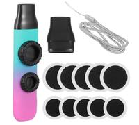 FUTUREORYY Kazoo Plastic Adjustable Tone Double-hole Kazoo Set Easy to Play Portable Musical Instrument for Ukulele and Guitar Players for Children's Musical Enlightenment