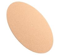 FUTUREORYY Khaki Cork Turntable Mat for Vinyl Record Player Prevents Record Scratch with Sound Effect Slipmat Suitable for Family and Friends