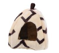 FUTUREORYY Large Beige Plush Hamster Hanging Hammock Warm Guinea Pig Bed Cage Accessory Soft Hideout Suitable for Small Pets Year-round Use