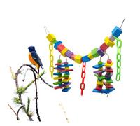 FUTUREORYY Large Parrot for Medium and Large Birds Natural Chewing Blocks with Food Grade Dye Climbing and Biting Bird Bite for Mental and Physical Fitness
