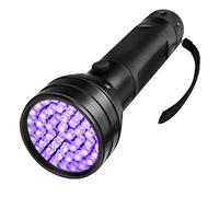 FUTUREORYY LED UV Black Light Flashlight Portable Alloy Torch with Hanging Lanyard for Hunting Stain Detection Outdoor Use