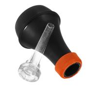 FUTUREORYY Lightweight Mini Trumpet Mute Set with Mouthpiece Insert, Abs Material Quiet Practice Mute for Brass Instruments, Orange and Black Silencer for Beginner and Travel Use