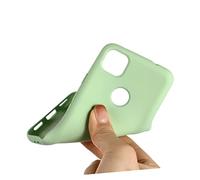 FUTUREORYY Liquid Silicone Pixel Phone Case Light Green with Microfiber Lining Drop Resistant Water Washable Cover Shockproof Full Body Protection Precise Cutouts Easy Installation and