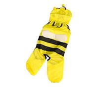 FUTUREORYY Little Bee Raincoat Dog Poncho Bright Raincoat Hooded Slicker for Puppies Dog Jacket for Wet Weather