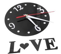 FUTUREORYY Love Heart Mirror Sticker Wall Clock Acrylic DIY Digital Decal for Living Bedroom Office Creative Frameless Clock Decor with Stylish Modern Acrylic Surface Easy to Install and
