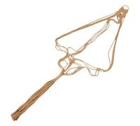 FUTUREORYY Macrame Ukulele Wall Mount Hanger Brown Handwoven Rope Guitar Holder Secure Scandinavian Style Guitar Hanging Decoration for Acoustic Electric Instruments