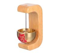 FUTUREORYY Magnetic Wooden Doorbell Chime with Premium Brass Bell Natural Wood Wind Chime Design Clear Audible Visitor Alert for Home Store Office Entry Night Mode Volume Control