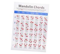 FUTUREORYY Mandolin Chord Chart Large Coated Paper Fretboard Note Diagram for Beginners Practical Learning Tool Durable Mandolin Accessory Reference Guide