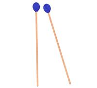 FUTUREORYY Medium Blue Yarn Head Marimba Mallets Wooden Handles, Universal Percussion Instrument Drumsticks Suitable for Students and Performance