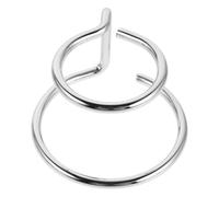 FUTUREORYY Metal Crystal Sphere Holder Stand Silver Medium Size, 4cm Inner Diameter Decorative Globe Display Base for Mineral Eggs and Crystal Balls, Desktop Ornament for Home Décor and Shelf