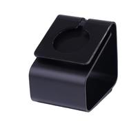 FUTUREORYY Metal Smart Watch Charging Stand for Aluminum Alloy Base with Slip Silicone Pad Compact Phone Charging Holder Dock for Desk Organization Black