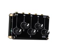 FUTUREORYY Mini Audio Mixer Channel Line Mixer No External Power Plug and Play Low Noise High Sound Quality with Independent Volume Controls for Home Recording Phone Computer