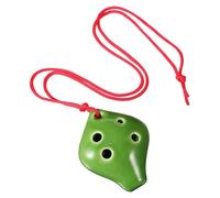 FUTUREORYY Mini Ceramic Ocarina 6-hole Key Wind Instrument with Necklace and Songbook Portable Beginner Ocarina Flute for Students and Music Practice