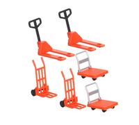 FUTUREORYY Mini Construction Moving Tools Orange Micro Landscape Hand Trolley Forklift Model Educational Traffic for Learning Road Safety Imaginative Play