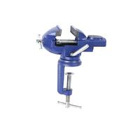 FUTUREORYY Mini Flat Table Vise Bench Vise with Rotatable Swivel Base Cast Iron Body and Steel Screws Portable Light-Duty Tool for Woodworking Jewelry Carving DIY Crafts and Model Building