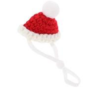 FUTUREORYY Mini Knitted Hamster Hat Small Pet Cap Cute Red Hood Halloween Pet Accessory for Hamsters Ferrets Chinchillas Small Animal Photo Prop