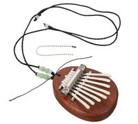 FUTUREORYY Mini Wooden Kalimba Keys Thumb Piano with Lanyard Portable Beginner Finger Piano Music Instrument for Adults Easy to and Friends