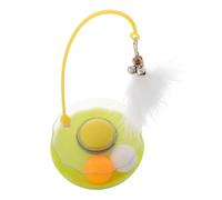 FUTUREORYY Multi-functional Cat Toy with Turntable Teaser Stick Interactive Self-play Roller for Indoor Cats and Easy to Clean Promotes Physical Health and Engagement