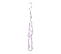 FUTUREORYY Natural Crystal Phone Chain with Beaded Stones Lightweight Mobile Wrist Strap for Lost Phone Security and Decorative Use Unique Handmade Accessory Women