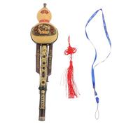 FUTUREORYY Natural Purple Bamboo Hulusi Cucurbit Flute C Key Ethnic Chinese Musical Instrument for Beginners Adults Students Smooth Sound Accurate Tone Easy to Play Traditional Woodwind