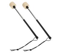 FUTUREORYY Non Skid Stainless Steel Bass Drum Mallet with Felt Head Percussion Sticks for Stage Performance and Snare Drum Replacement Ergonomic Grip for Professionals and Students