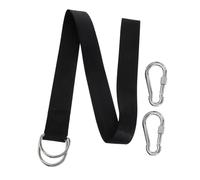FUTUREORYY Outdoor Hammock Swing Straps Polyester Tie Kit for Camping Tree Hanging Easy Installation Black Strong Wrap Straps for Garden Furniture and Outdoor Use