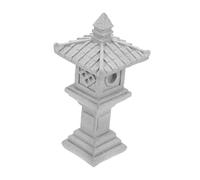 FUTUREORYY Outdoor Stone Garden Pagoda Statue Mini Pavilion Ornament Water-resistant Realistic Japanese Style for Entryway Courtyard Decoration