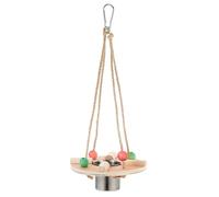FUTUREORYY Parrots Feeding Swing Hanging Cup for Parrots Convenient Easy to Fill Aluminum Alloy Twine Iron 11.79x5.70x5.89in Bird Cage Feeder for Pet Birds