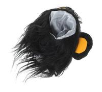 FUTUREORYY Pet Black Cat Costume Wig and Hat, Medium Size Halloween and Christmas Pet Cap for Cats and Dogs, Adorable Cosplay Headgear for Holiday Photos and Party Dress Up