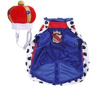 FUTUREORYY Pet Dog Cloak and Crown for Dogs Handcrafted Adorable Overcoat with Design Easy to Wear Husky Costume Reduces Shedding and Dirt Stains Charming Fancy Dress for Pets