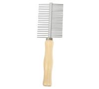 FUTUREORYY Pet Stainless Steel Hair Brush Grooming Comb for Dog Cat Double-sided Brush Comfortable Grip for Home Grooming and Removing Shedding Fur